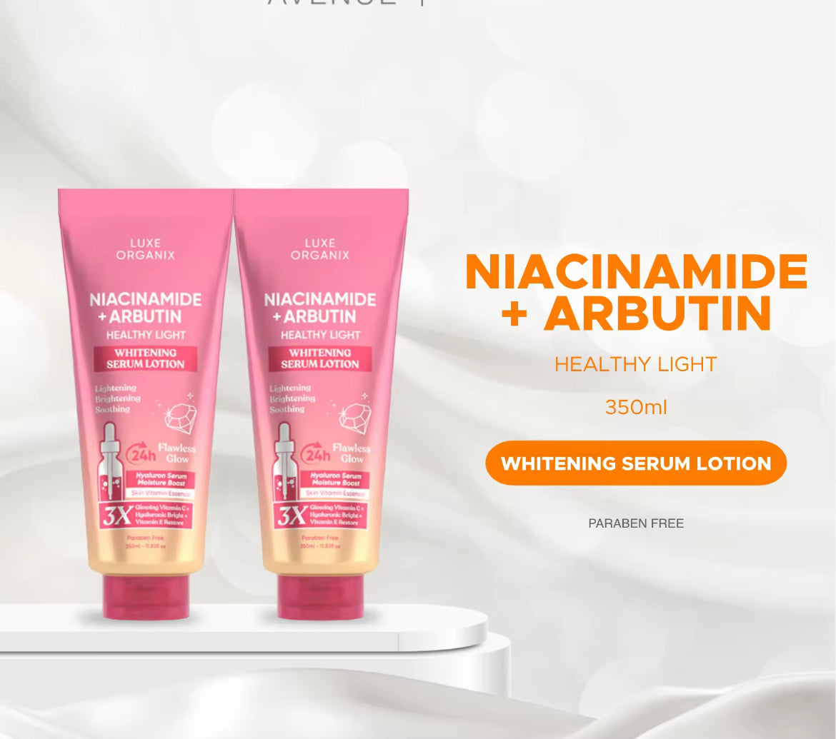 Luxe Organix Niacinamide + Alpha Arbutin Healthy Light Whitening Serum Lotion - FREE SHIPPING