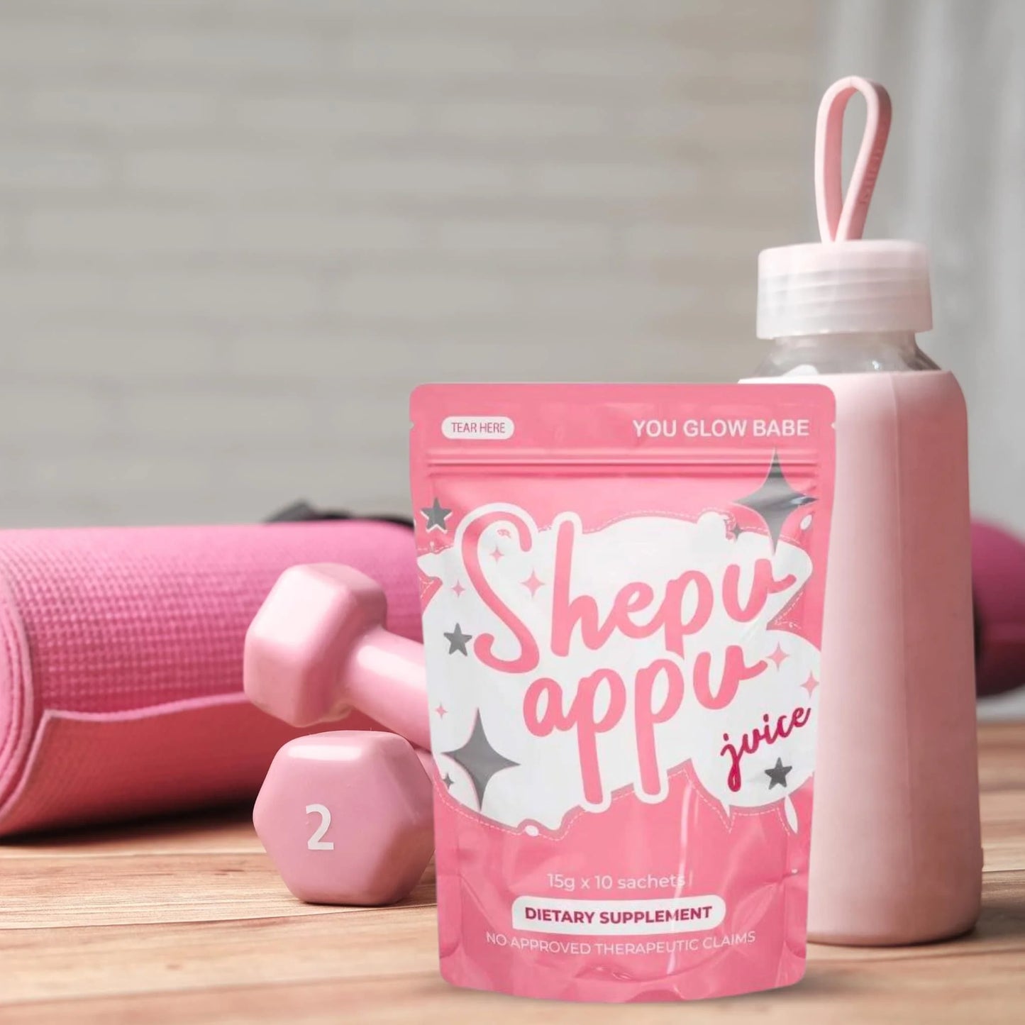 READY TO SHIP! You Glow Babe - Shape Up/Shepu Appu Slimming Juice 1pack ( 10 sachet) FREE SHIPPING