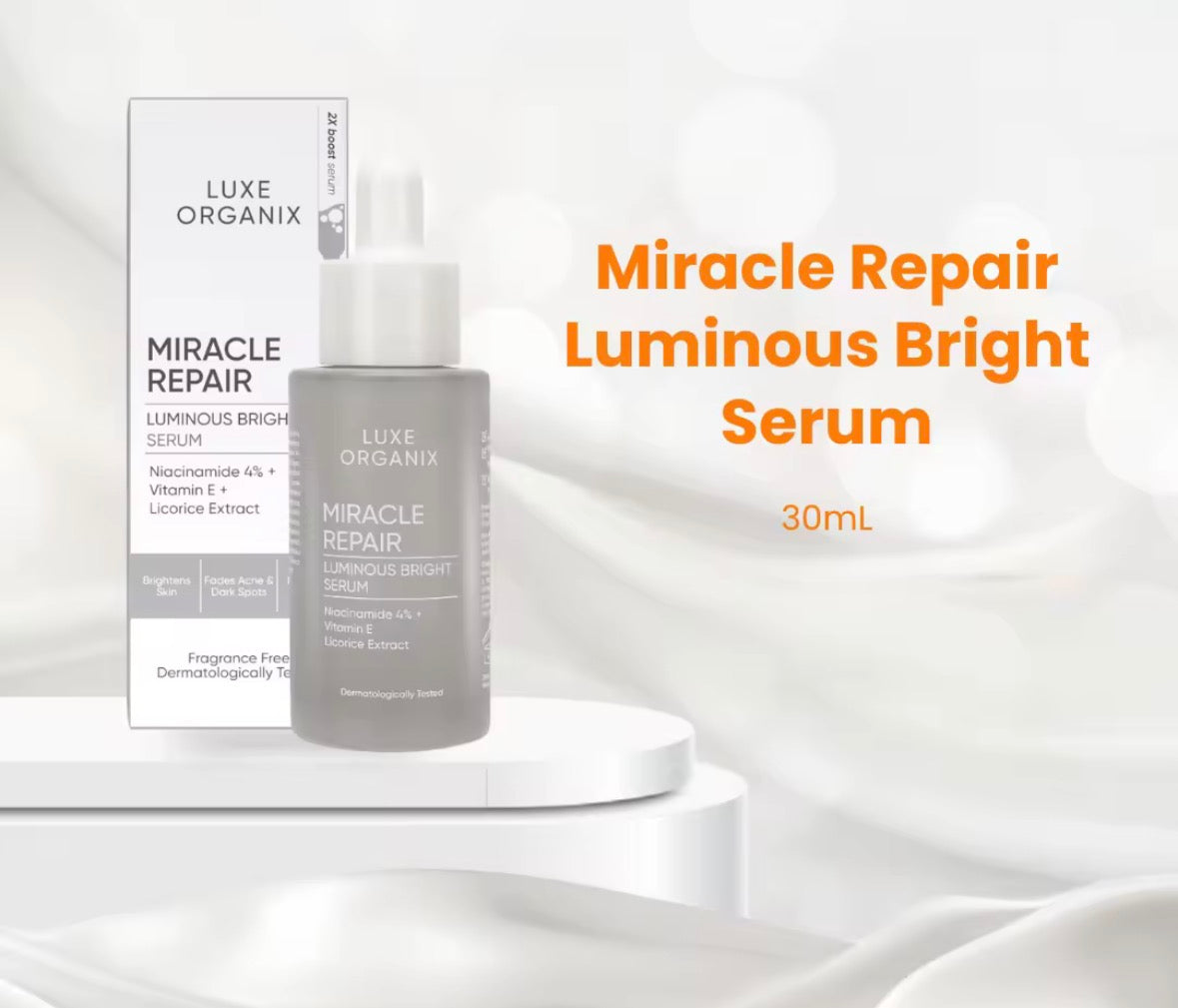 ON HAND! Luxe Organix Miracle Repair Luminous Bright Serum 30 mL