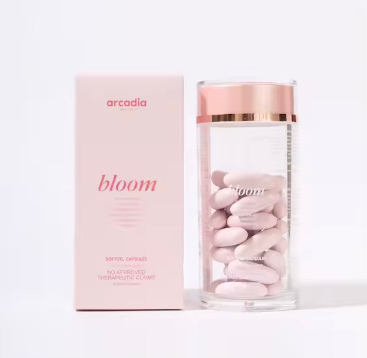 ON HAND! Arcadia Beauty Bloom (L-Glutathione, Marine Collagen, Ashwagandha, Probiotics, Apple Stem Cell) Beauty Supplement 1090mg