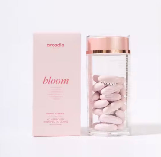 ON HAND! Arcadia Beauty Bloom (L-Glutathione, Marine Collagen, Ashwagandha, Probiotics, Apple Stem Cell) Beauty Supplement 1090mg
