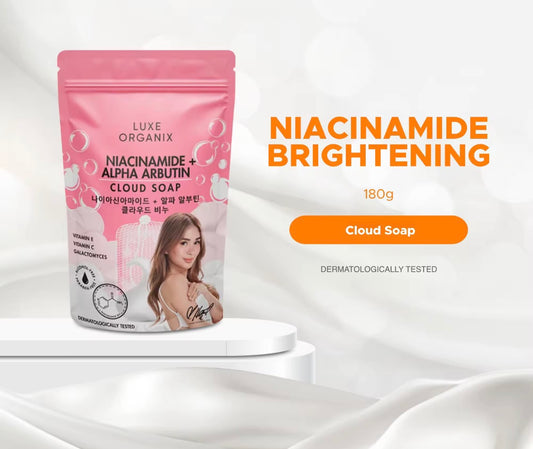 ON HAND! Luxe Organix Niacinamide Brightening Cloud Soap 180g