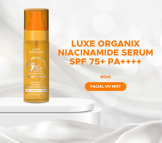 ON HAND! Luxe Organix Niacinamide Serum SPF 75+ PA++++ Facial UV Mist 80ml