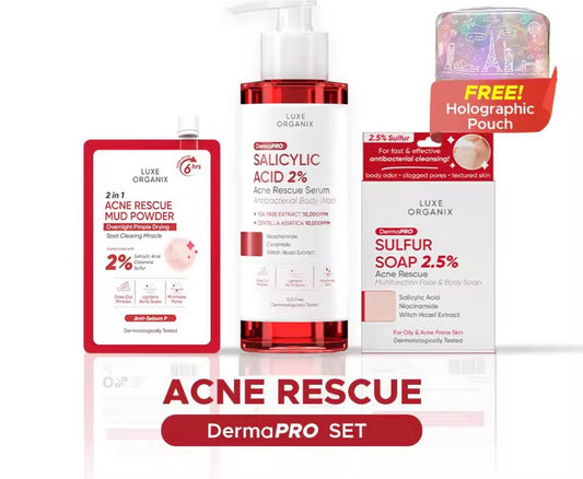 ON HAND! LUXE ORGANIX Acne Rescue Set Bundle