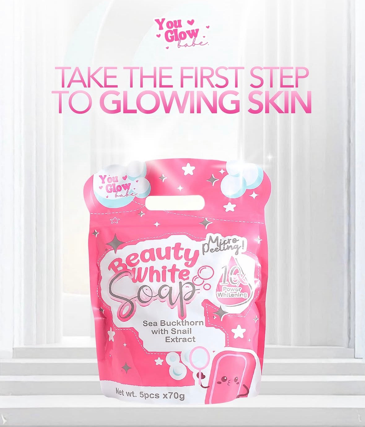 You Glow Babe Beauty White Soap 70g x 5 bars FREE SHIPPING