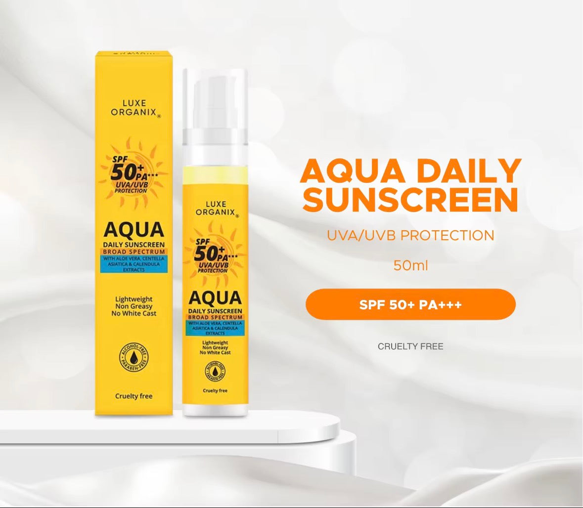 ON HAND! Luxe Organix Aqua Daily Sunscreen 50mL