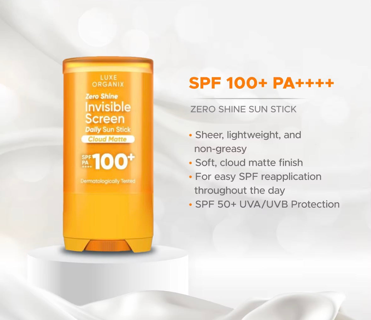 ON HAND! Luxe Organix Invisible Sun Stick SPF 100+ PA++++ 17G
